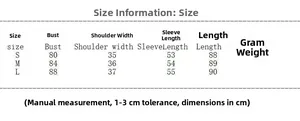 Detailed size chart with bust, shoulder and sleeve measurements for floral dress