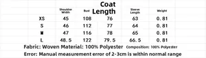 Tableau détaillé des tailles pour blazer femme avec mesures d'épaules et de poitrine
