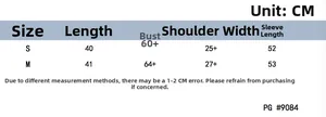 Detailed size chart in CM for sexy V-neck slim-fit cropped cardigan for women