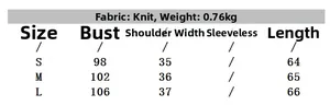 Detailed size chart for women's knit poncho coat showing chest, shoulder, and length measurements