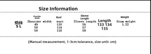 Detailed size chart for women long wool coat with shoulder bust and sleeve measurements