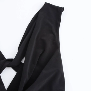 Elegantes ärmelloses rückenfreies Midi-Kleid für Damen mit offenem Rücken und Schleife