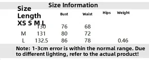 Detailed size chart for backless sequin maxi dress including length and bust measurements