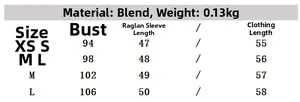 Detailed size chart for metallic print two-piece set including bust and length info