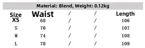 Size chart for women summer printed two piece set with waist and length measurements