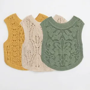 Damen Casual Häkeln Tank Top Ajouré Floral Strick Rundhals Baumwollmischung Ärmellose Weste Top Für Urlaub Alltag