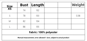 Size guide for women's slim pleated midi dress showing bust and length measurements