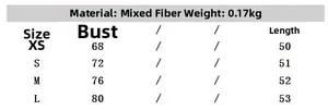 Size chart for women's plaid corset top showing bust and length measurements from XS to L