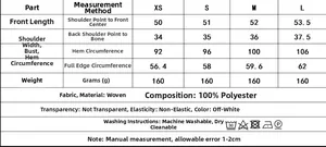 Guide des tailles détaillé et tableau de mesures pour le gilet brodé sans manches femme