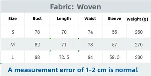 Size chart for V-neck off-shoulder dress with measurements for bust, waist, and length