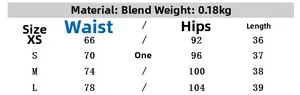 Size chart table for women summer embroidered shorts with waist and length details