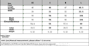 Size chart table for summer bow textured vest and skirt set with measurements in cm