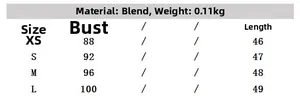 Detailed size chart for textured tank top and skirt set showing XS-L measurements