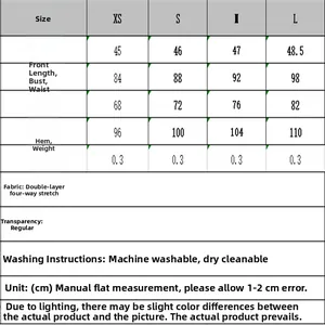 Guida alle taglie per completo top a fascia e pantaloni con dettagli sulle misure