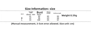 Detailed size chart for women blazer and skirt set including bust and length measurements