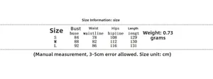 Size chart for women's slim fit blazer and long skirt suit set with detailed measurements