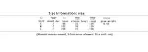 Size chart table for summer tiered maxi dress showing bust and length in S, M, L dimensions