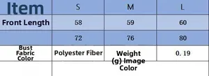 Detailed size chart with measurements for women's lace halter knit top in sizes S to L