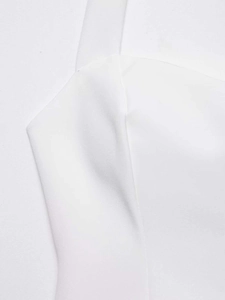 Detailed macro view showing the seamless stitching and high-quality white woven fabric texture