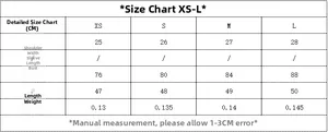 Detailed size chart for backless satin tank top covering sizes XS to L in centimeters