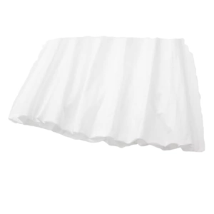 Jupe midi plissée blanche pour femmes avec volants superposés en tissu texturé léger