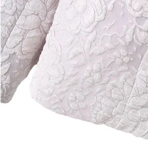 Elegant lavender textured blazer for women with refined 3D floral jacquard fabric detail