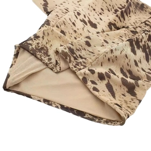 Robe en mesh pour femmes 2024 avec imprimé animal, motif vache et doublure lisse