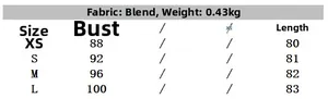 Size chart for women skater dress showing chest and length measurements from XS to L