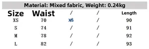 Detailed size guide for satin midi skirt showing waist and length in cm from XS to L