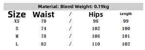 Detailed size chart for floral poplin set showing XS to L measurements and fabric info
