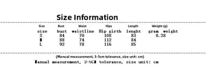 Detailed size chart for square neck A-line dress with bust and waist measurements