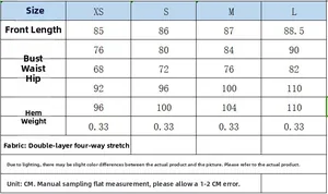 Size guide for sleeveless slim fit dress showing length, bust, waist, and hip measurements