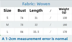 Detailed size chart for women's slim fit halter top showing bust and length measurements