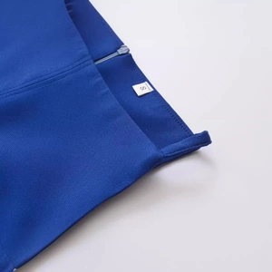 Robe courte sans manches bleue pour femme avec fermeture éclair invisible et étiquette S