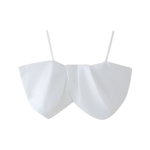 Women Sexy White Bow Spaghetti Strap Top Woven Polyester Smocking Back Crop Top Summer Streetwear Fashion Sleeveless Camisole