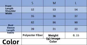Detailed size chart for striped short sleeve knit top showing S, M, and L dimensions