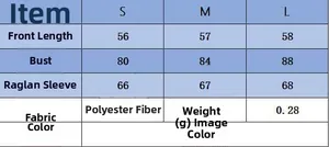 Detailed size chart with measurements for summer accordion sleeve knitted cardigan