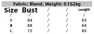 Detailed size chart for sexy off-shoulder strapless top including bust and length data