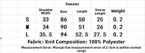 Tableau des tailles pour gilet en maille à manches courtes avec mesures S, M, L