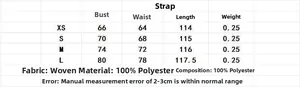 Detailed size guide for plaid midi slip dress featuring bust and length measurements