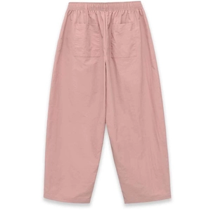 Women's quick-dry ice silk wide-leg ankle pants in dusty rose pink with back pockets