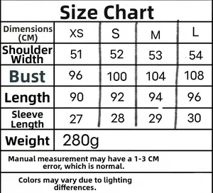Detailed size chart for lace splicing T-shirt showing chest and length measurements