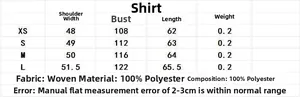 Size chart table for sleeveless striped shirt with measurements for XS to L sizes