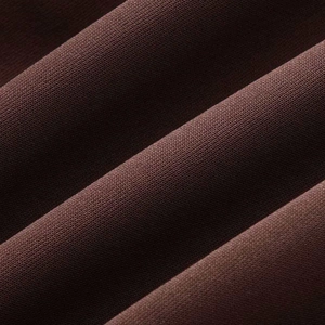 Macro shot of high-density deep brown synthetic fabric texture for winter thermal apparel