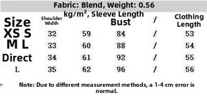 Size chart for houndstooth wool jacket showing shoulder, sleeve, bust, and length measurements