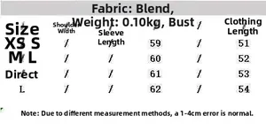 Detailed size chart for the slim fit bodysuit with metal buckles and fabric specifications