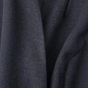 Navy wool blend overcoat featuring premium thick texture and a sleek single-button closure