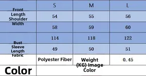 Size chart for V-neck striped knit sweater including bust and length measurements