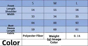 Detailed size chart for the heart print turtleneck top with S M L dimensions in cm