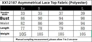 Size chart showing measurements for the retro V-neck sleeveless brown vest top